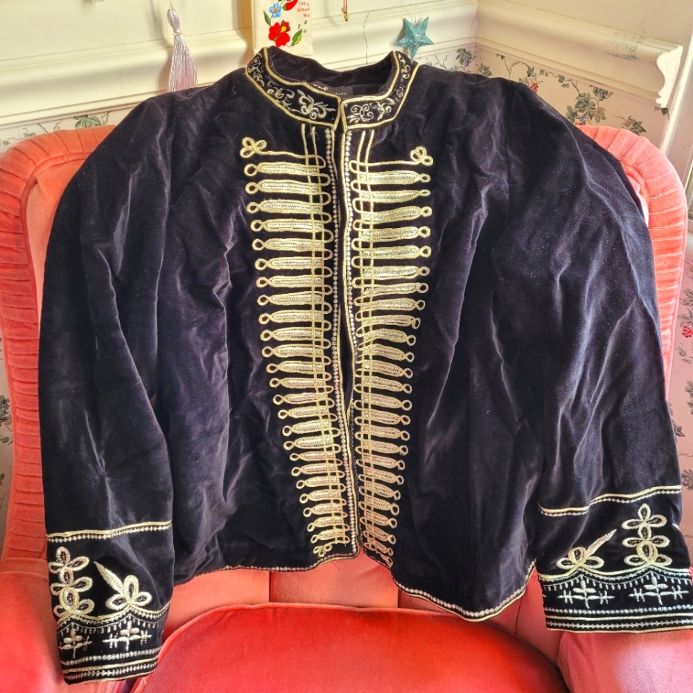 Velvet Military Jacket